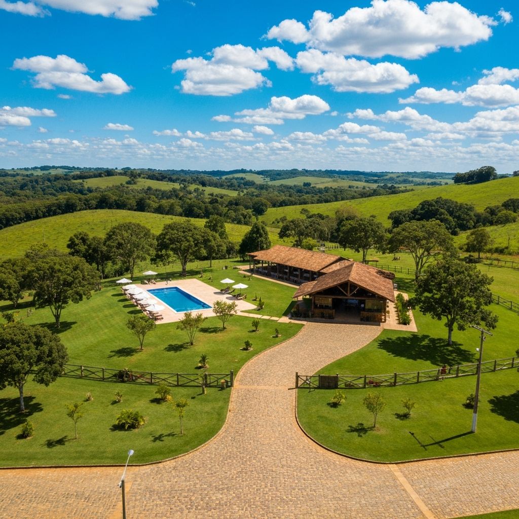 Vista aérea do Sítio Garcia